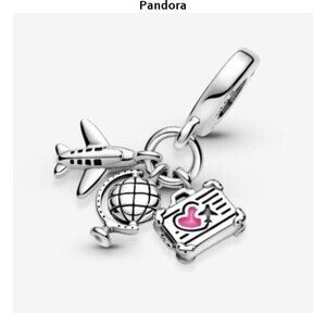 Pandora aircraft, globe and luggage strap